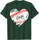 Baseball Heart Baseball Gaga Women Softball Mom Short T-Shirt - T-Shirt | Forest