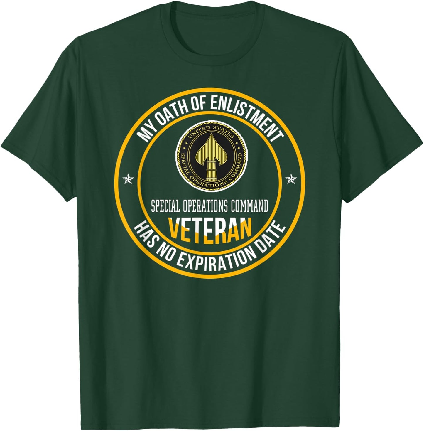 Special Operations Command Veteran My Oath Of Enlistment T-Shirt - T-Shirt | Forest