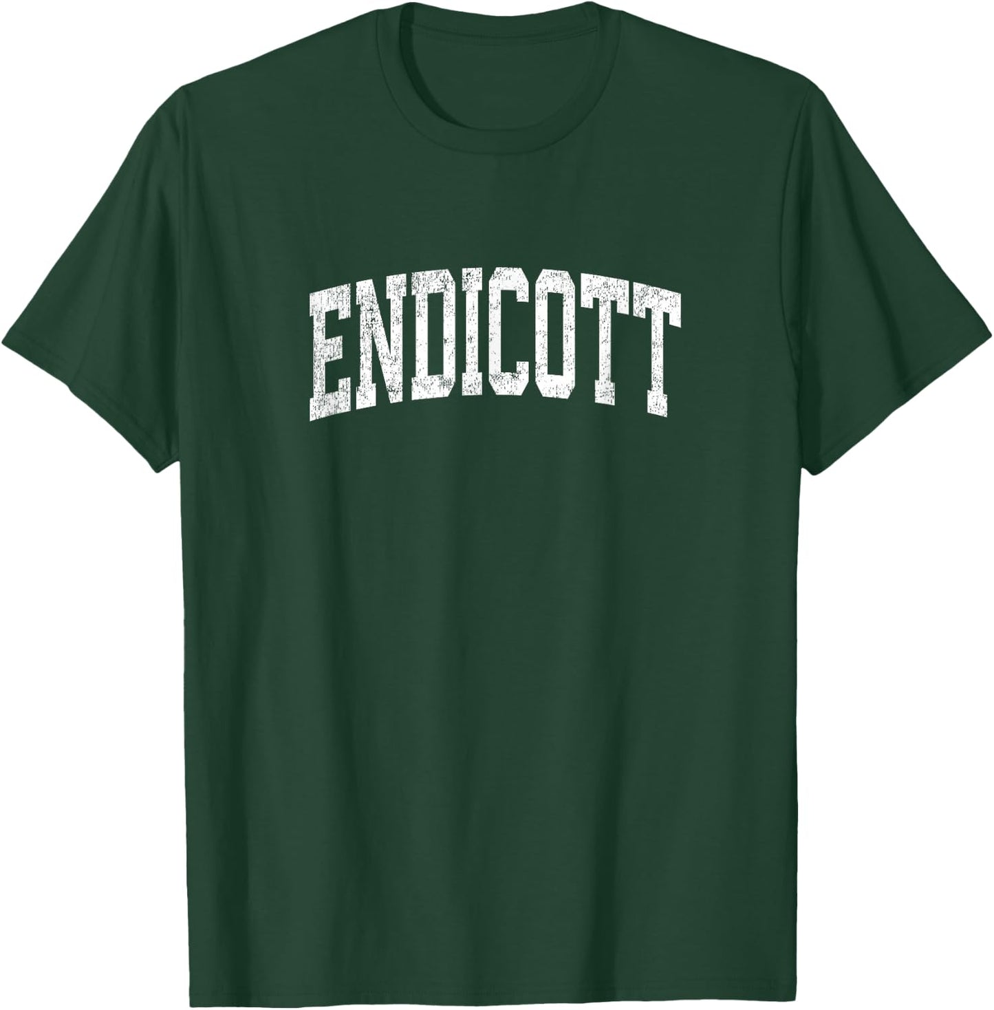 Endicott New York NY Vintage Athletic Sports Design T-Shirt - T-Shirt | Forest