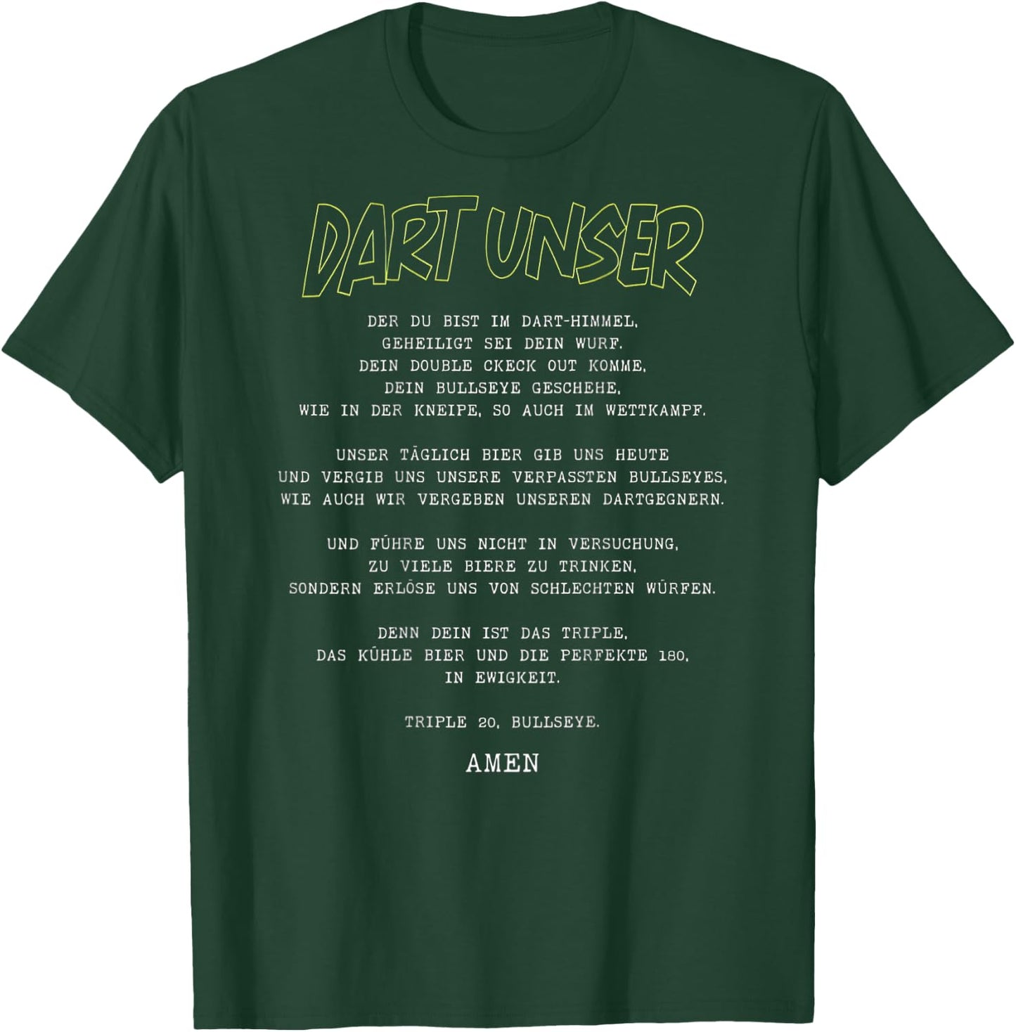 Lustiges Dart Unser Motiv Darts Bier Dartspieler Beer Drinking , black T-Shirt - T-Shirt | Forest