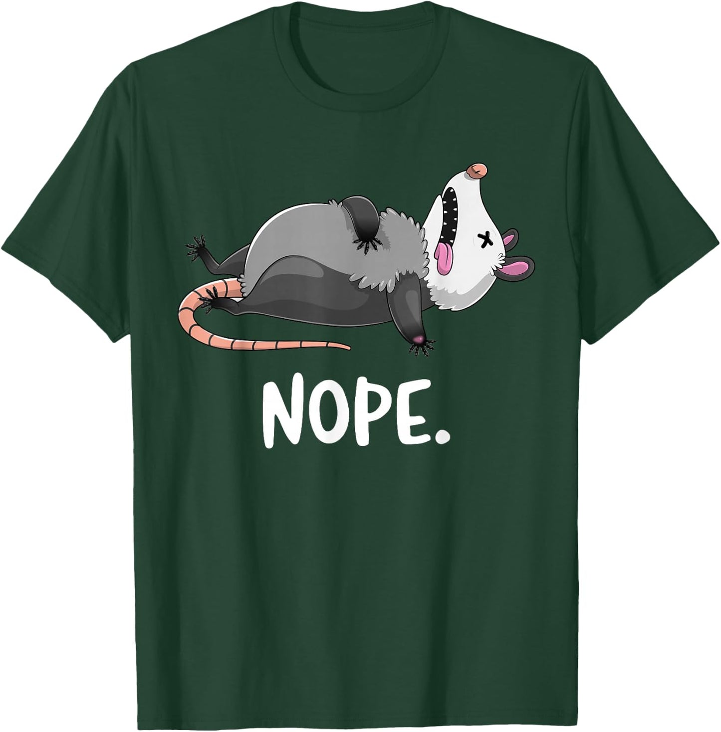 Dead Opossum Nee Funny Opossum Marsupial Attitude Humour , black T-Shirt - T-Shirt | Forest