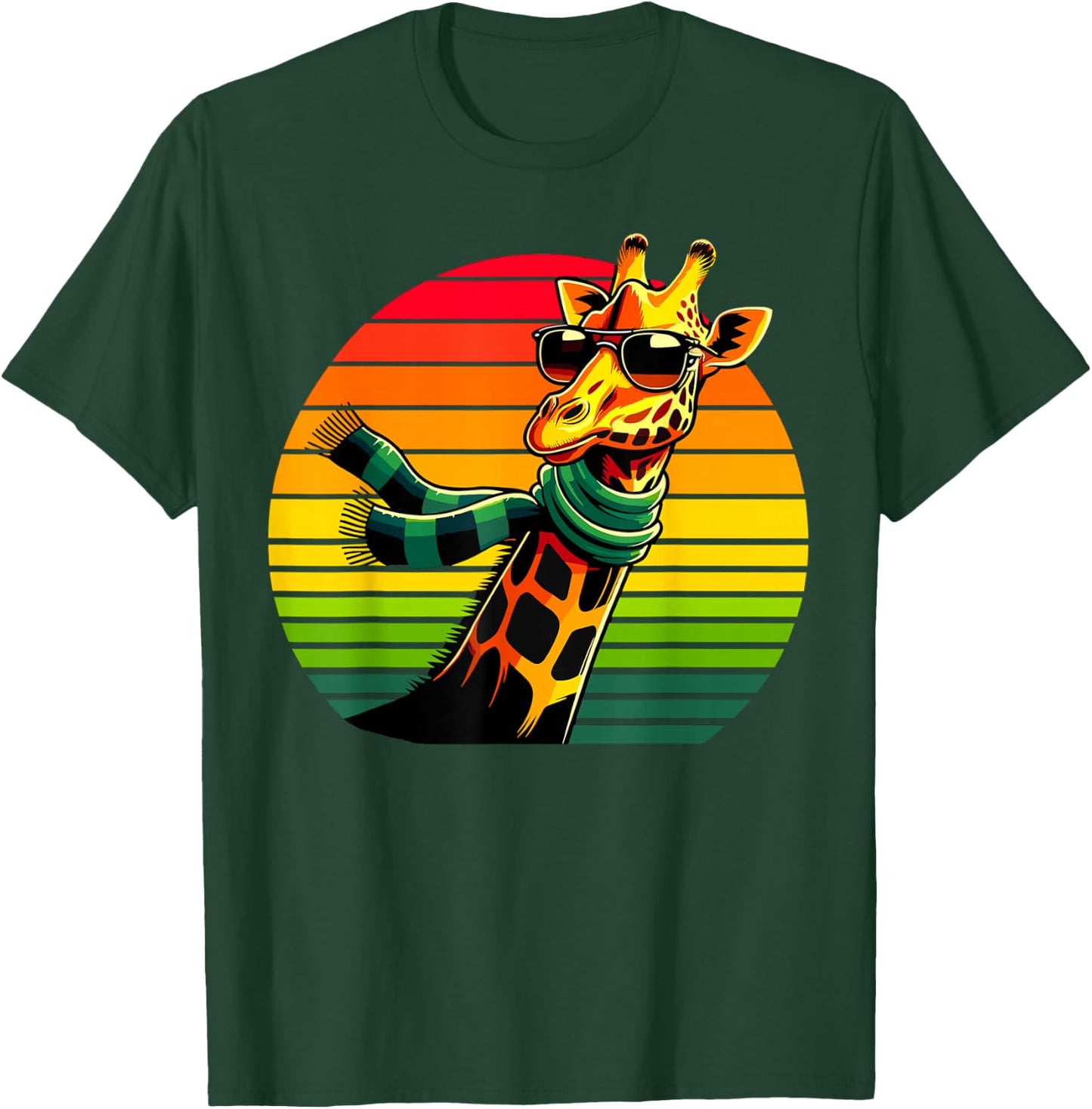 Giraffe Vintage Animal Sunglasses Giraffe T-Shirt - T-Shirt | Forest