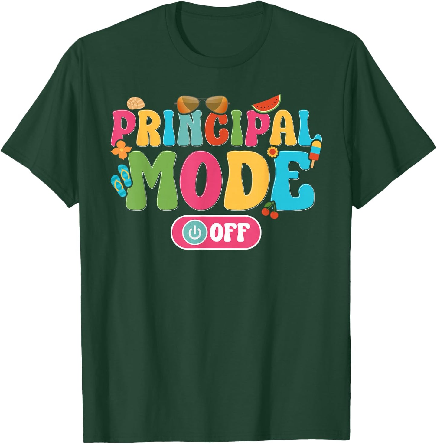 Principal Last Day of School Principal Groovy Summer Break T-Shirt - T-Shirt | Forest