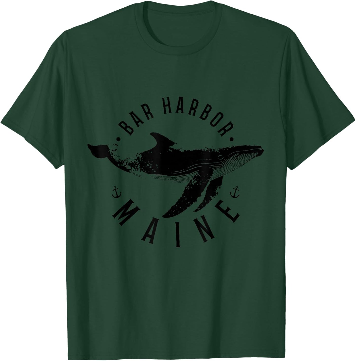Bar Harbor Maine Souvenir Whale Ocean Nautical T-Shirt - T-Shirt | Forest