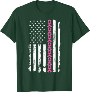 Pink Ribbon Shirt Women Men Breast Cancer Awareness T-Shirt - T-Shirt | Forest