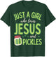 Just A Girl Who Loves Jesus and Pickles Funny Cute T-Shirt - T-Shirt | Forest