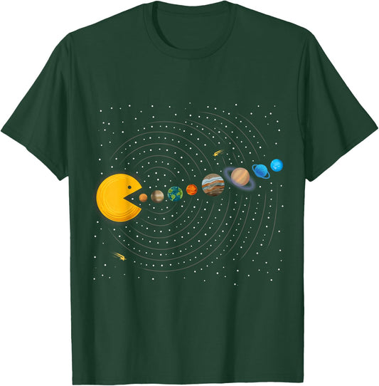 Solar System Video Game Funny Graphic Planet Astronaut T-Shirt - T-Shirt | Forest