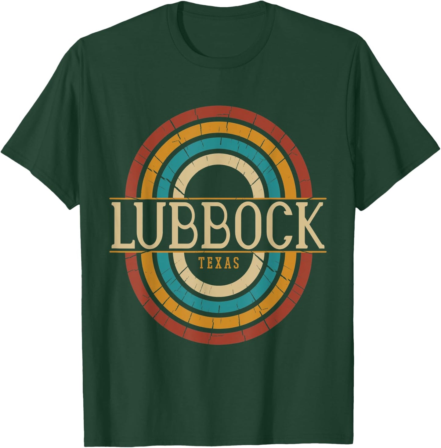 Vintage Retro Lubbock Texas TX Women Men Souvenirs T-Shirt - T-Shirt | Forest