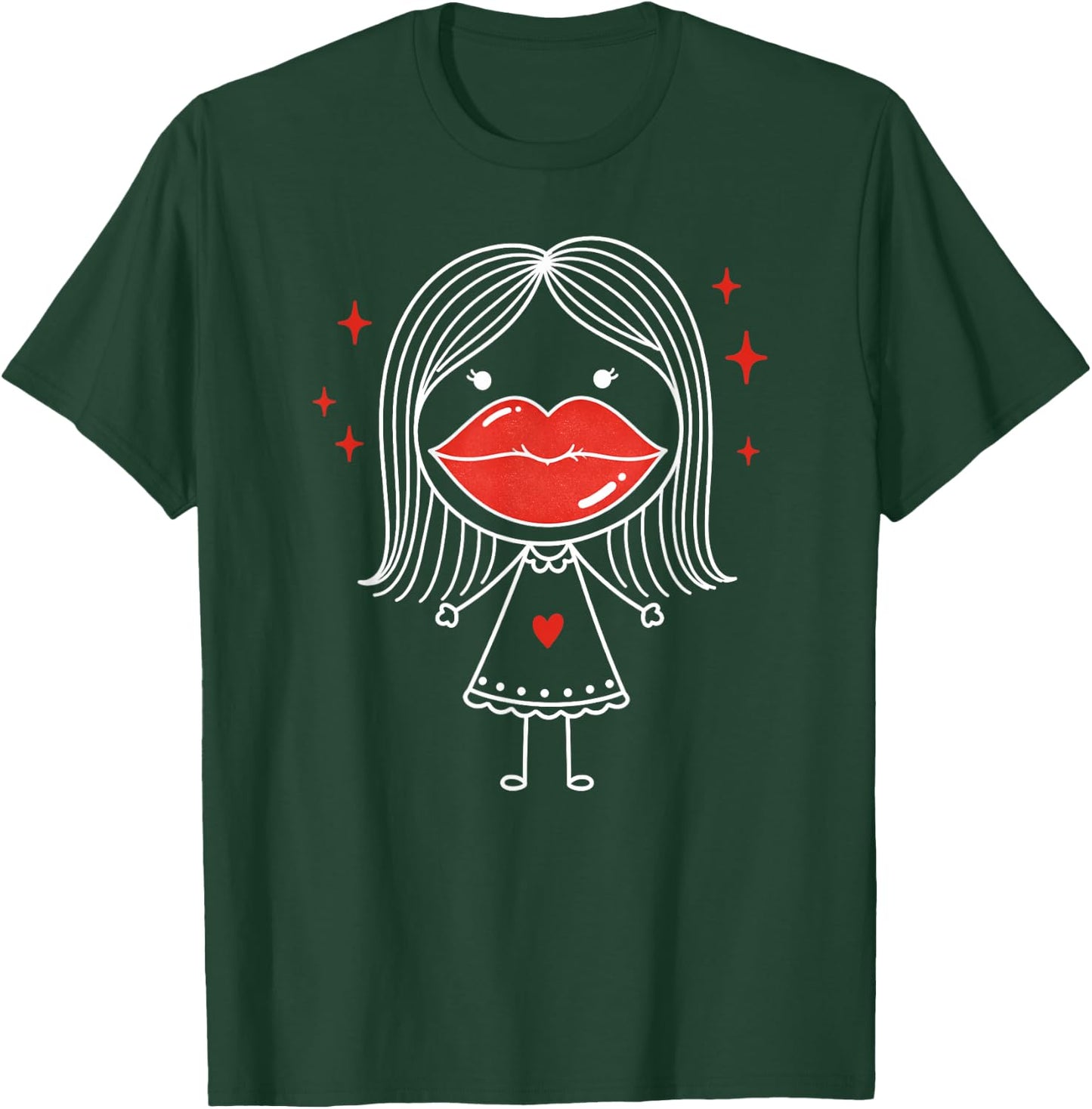 Lip Filler Injection Funny Sarcastic Beauty Glam Girl Red T-Shirt - T-Shirt | Forest