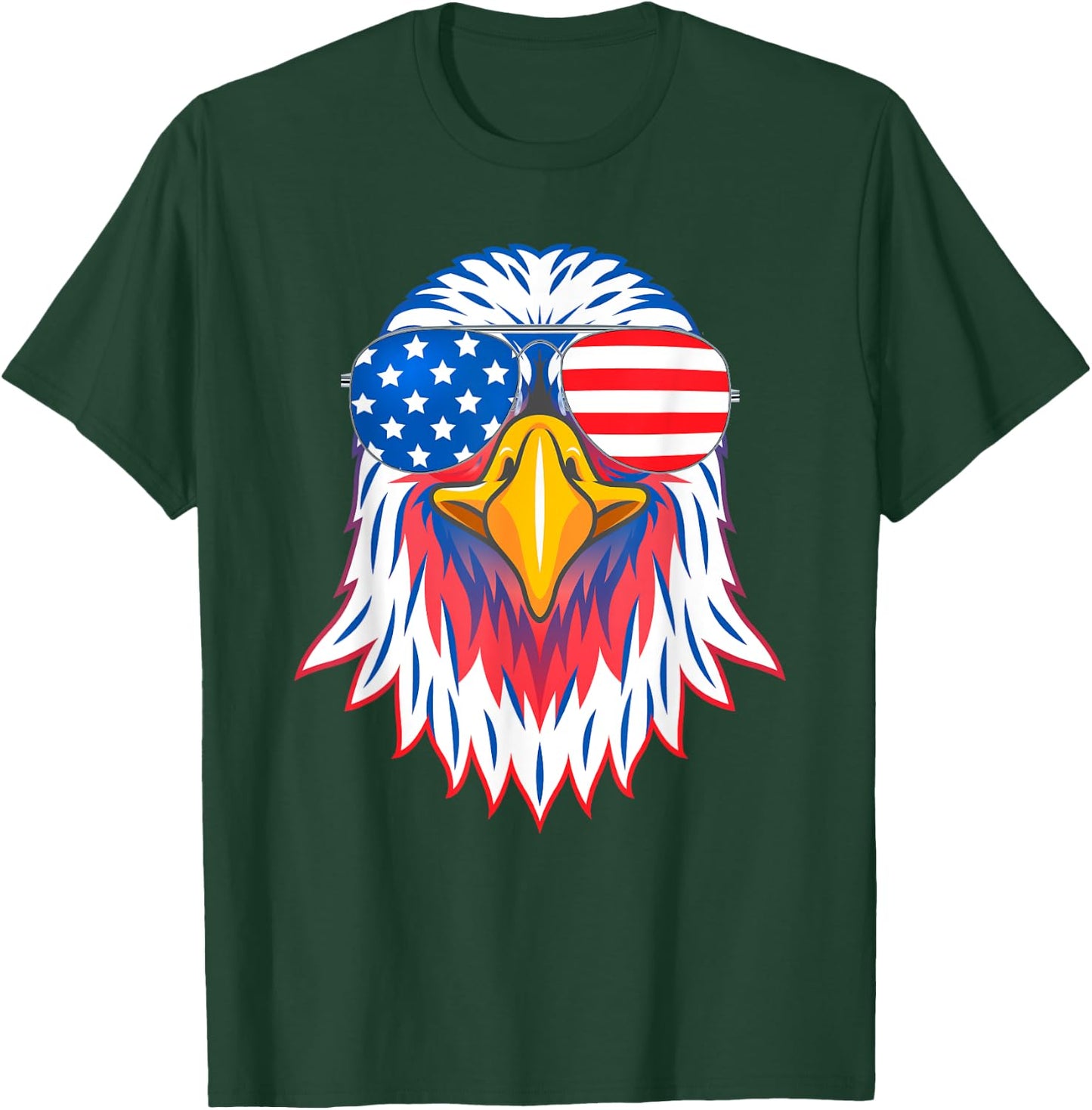 Patriotic Eagle Shirt 4th of July USA American Flag Pride T-Shirt - T-Shirt | Forest