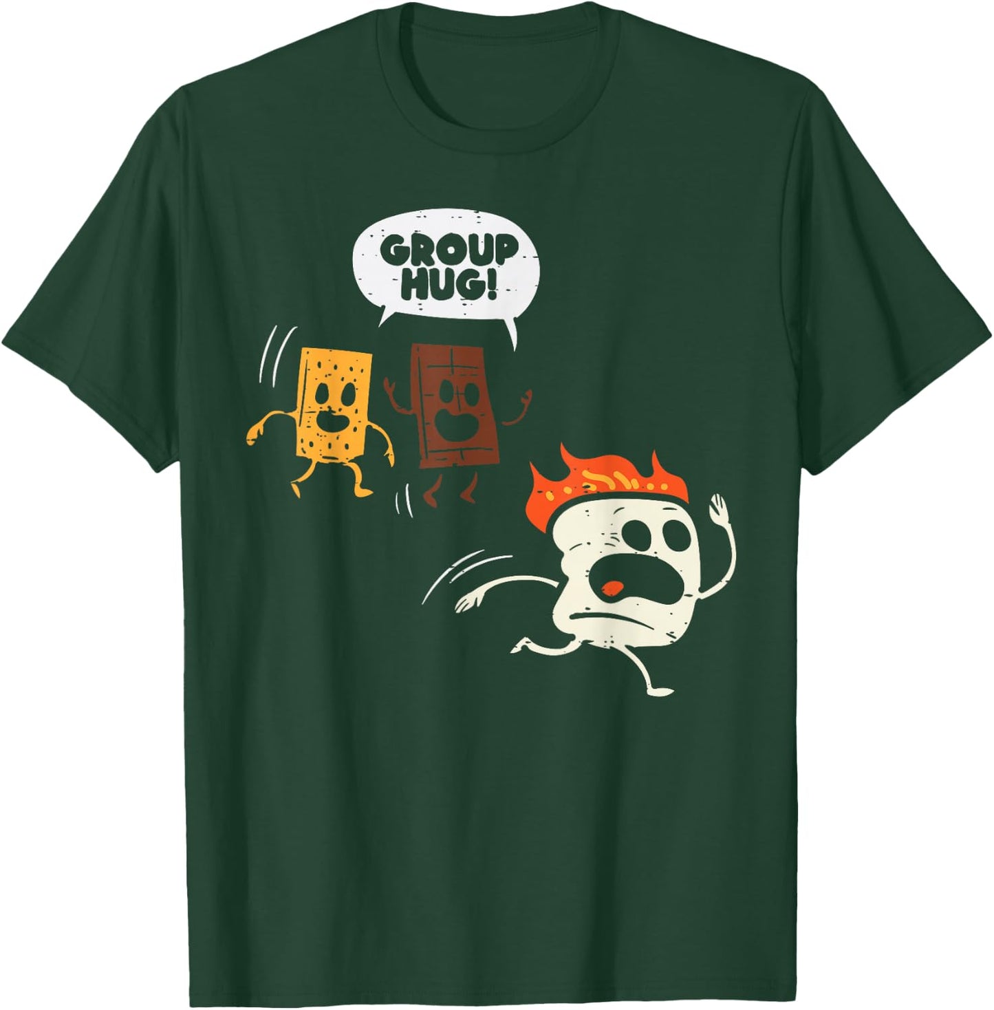 Camping Group Hug Smores Funny Marshmallow Men Women Kids T-Shirt - T-Shirt | Forest