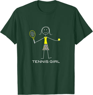 Funny Women's Tennis Girl Tennis Player T-Shirt - T-Shirt | Forest