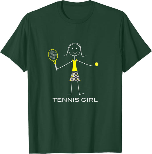 Funny Women's Tennis Girl Tennis Player T-Shirt - T-Shirt | Forest