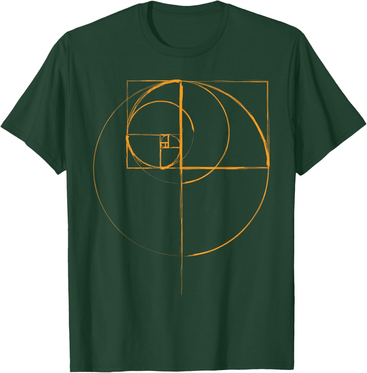 Fibonacci Golden Ratio Circle T Shirt T-Shirt - T-Shirt | Forest