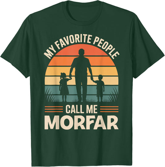 My Favorite People Call Me MORFAR Retro Sunset T-Shirt - T-Shirt | Forest