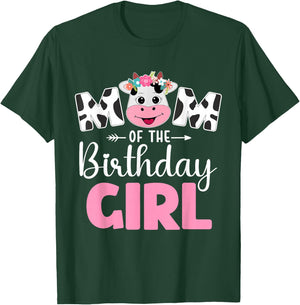 Mom of The Birthday Girl shirt Cow 1st Birthday Girl T-Shirt - T-Shirt | Forest