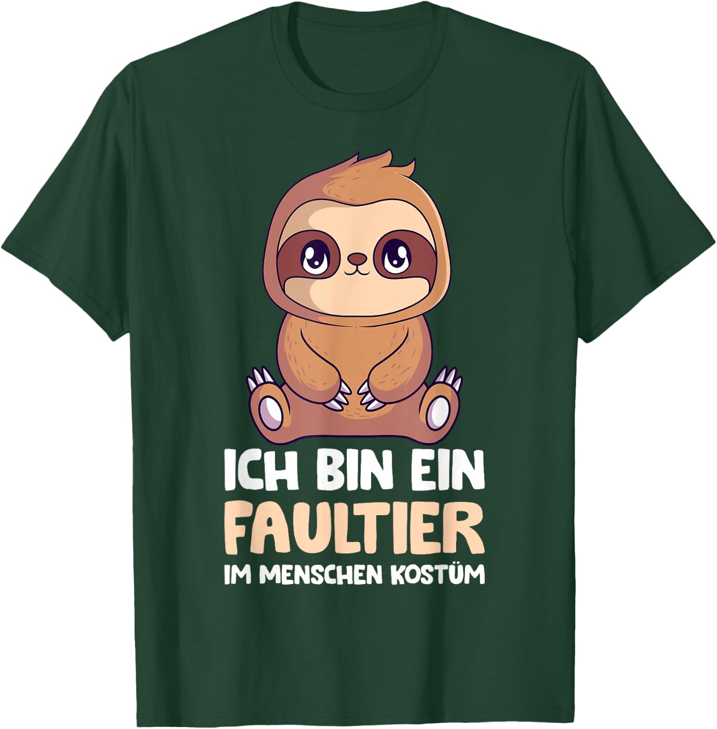 Sloth Costume Women's Girls Boys Kids , black T-Shirt - T-Shirt | Forest
