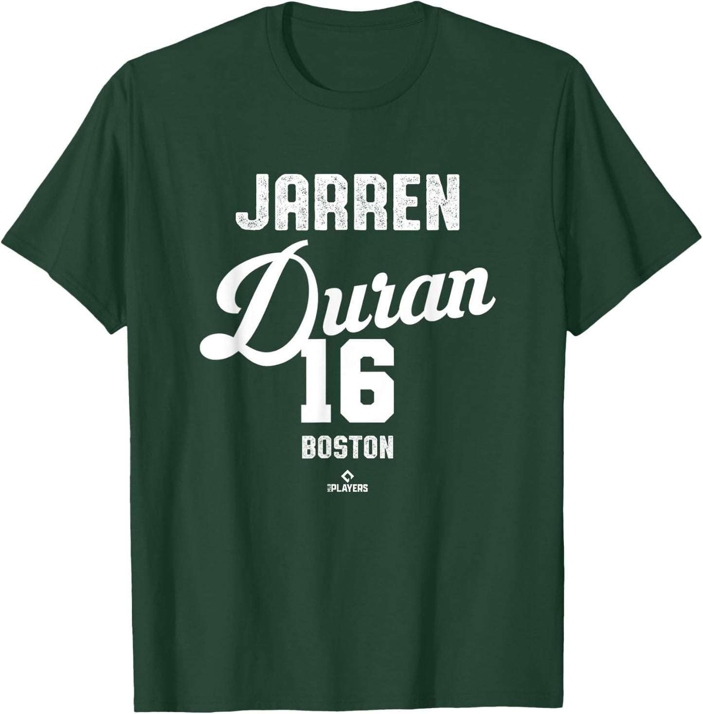 Jarren Duran 16 Boston Baseball Vintage MLBPA T-Shirt - T-Shirt | Forest
