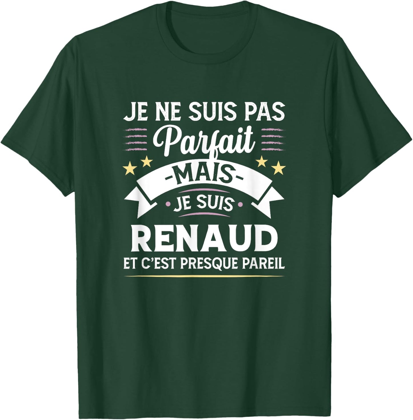 Personalised Gift Renaud Humour Man , Black, S T-Shirt - T-Shirt | Forest