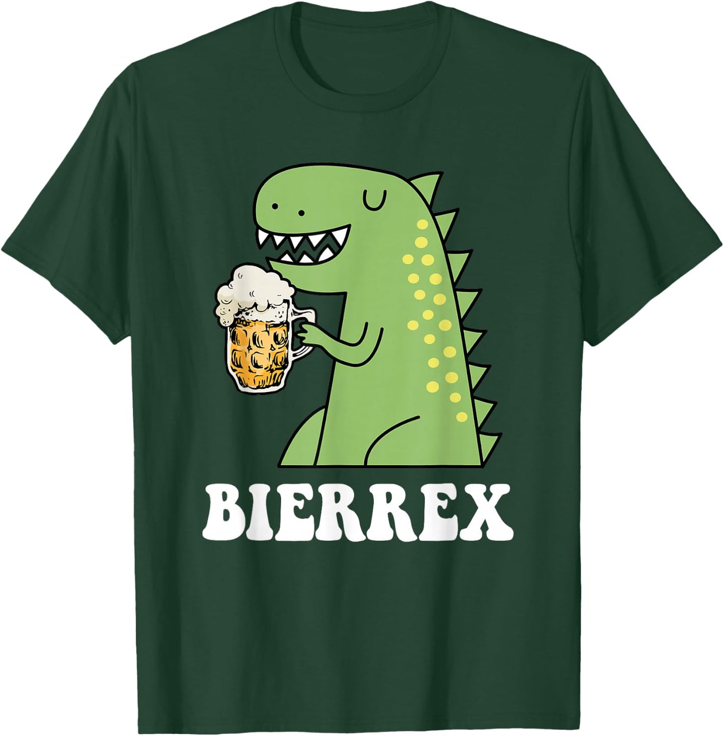Bierrex - Beer Rex Beer Dinosaur Beer Rex Fun , black T-Shirt - T-Shirt | Forest