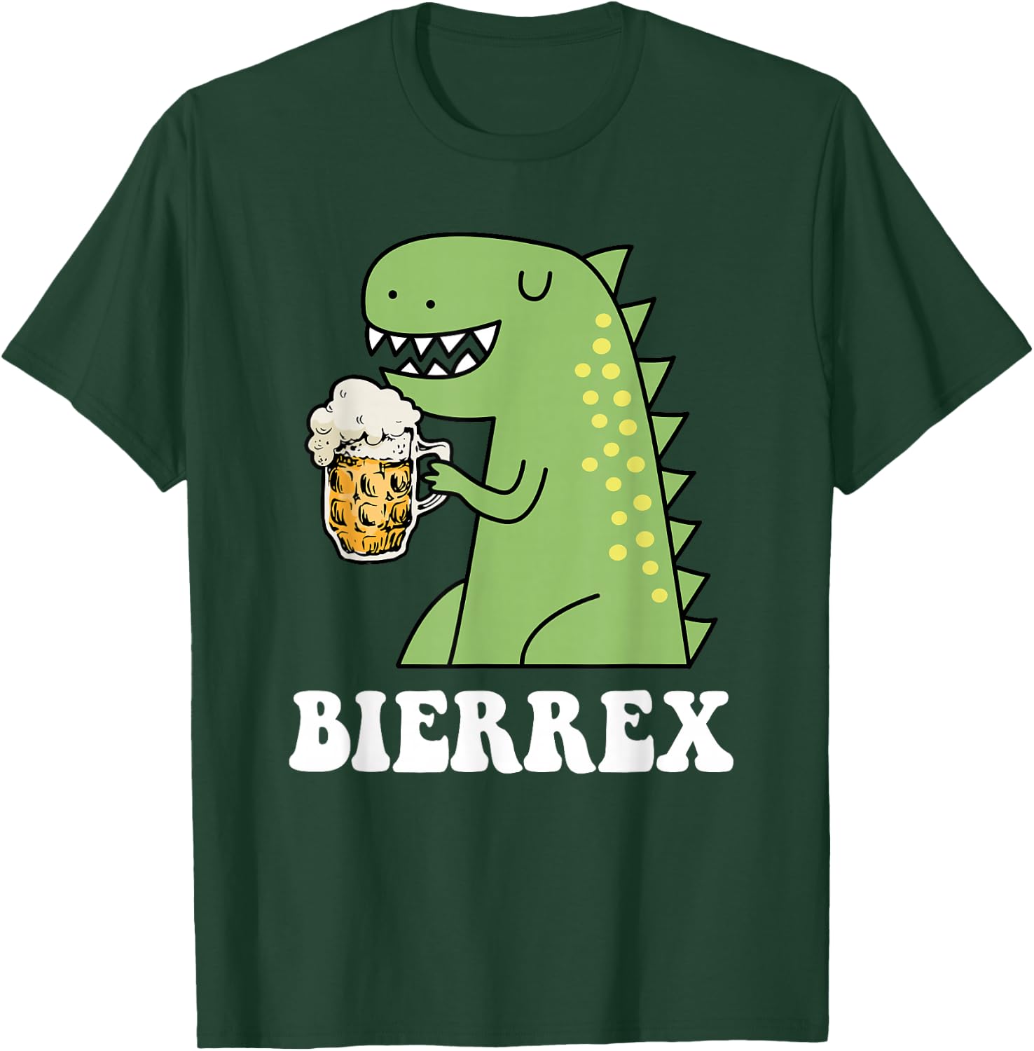 Bierrex - Beer Rex Beer Dinosaur Beer Rex Fun , black T-Shirt - T-Shirt | Forest