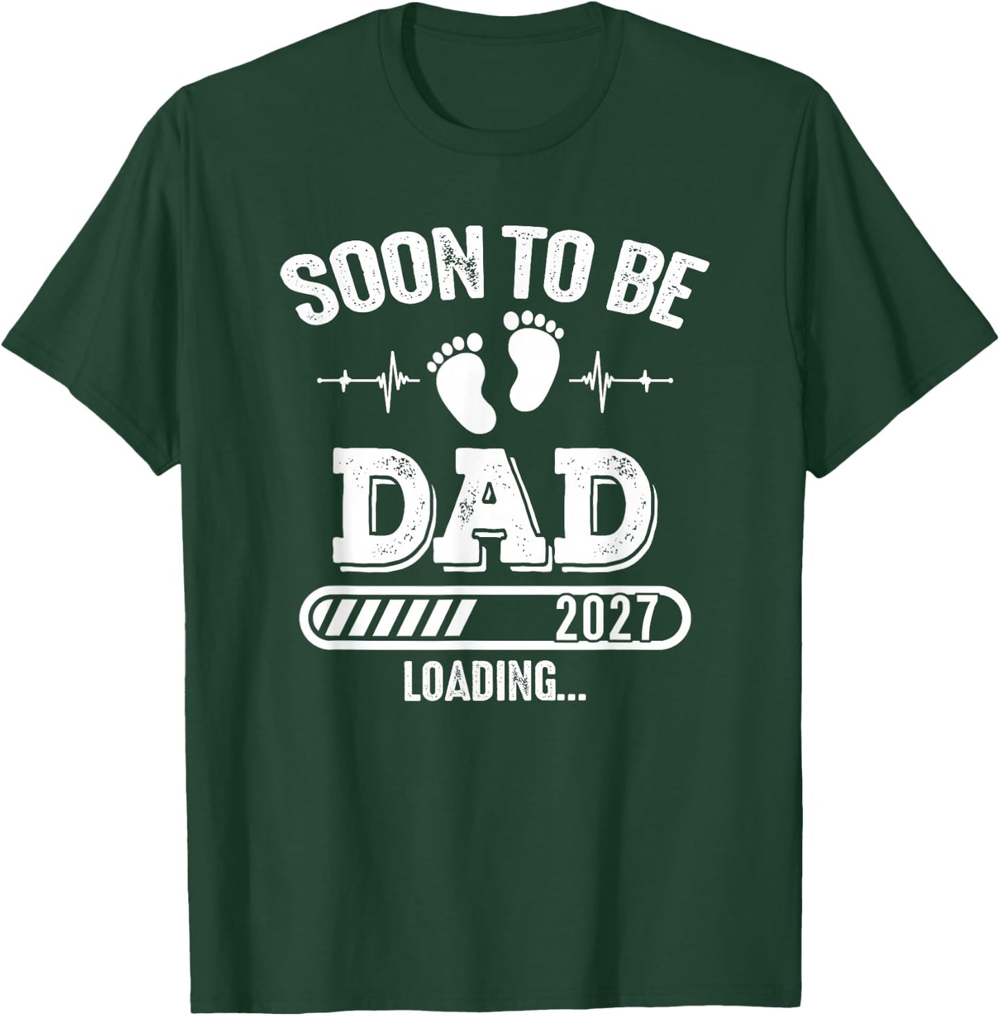 Soon to Be Dad 2027 Loading for Pregnancy Announcement T-Shirt - T-Shirt | Forest