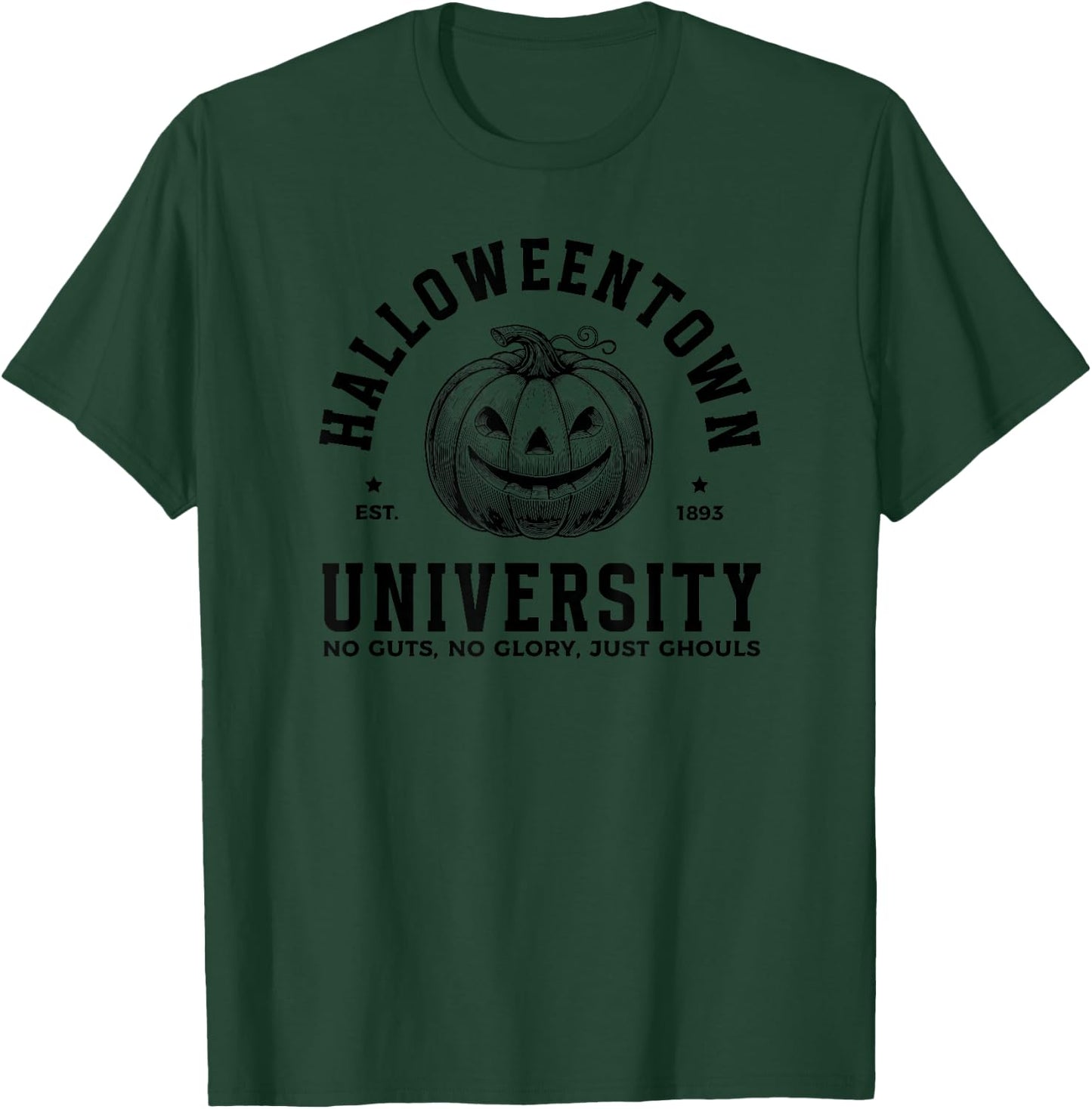 Halloween University Black Halloweentown Pumpkin T-Shirt - T-Shirt | Forest
