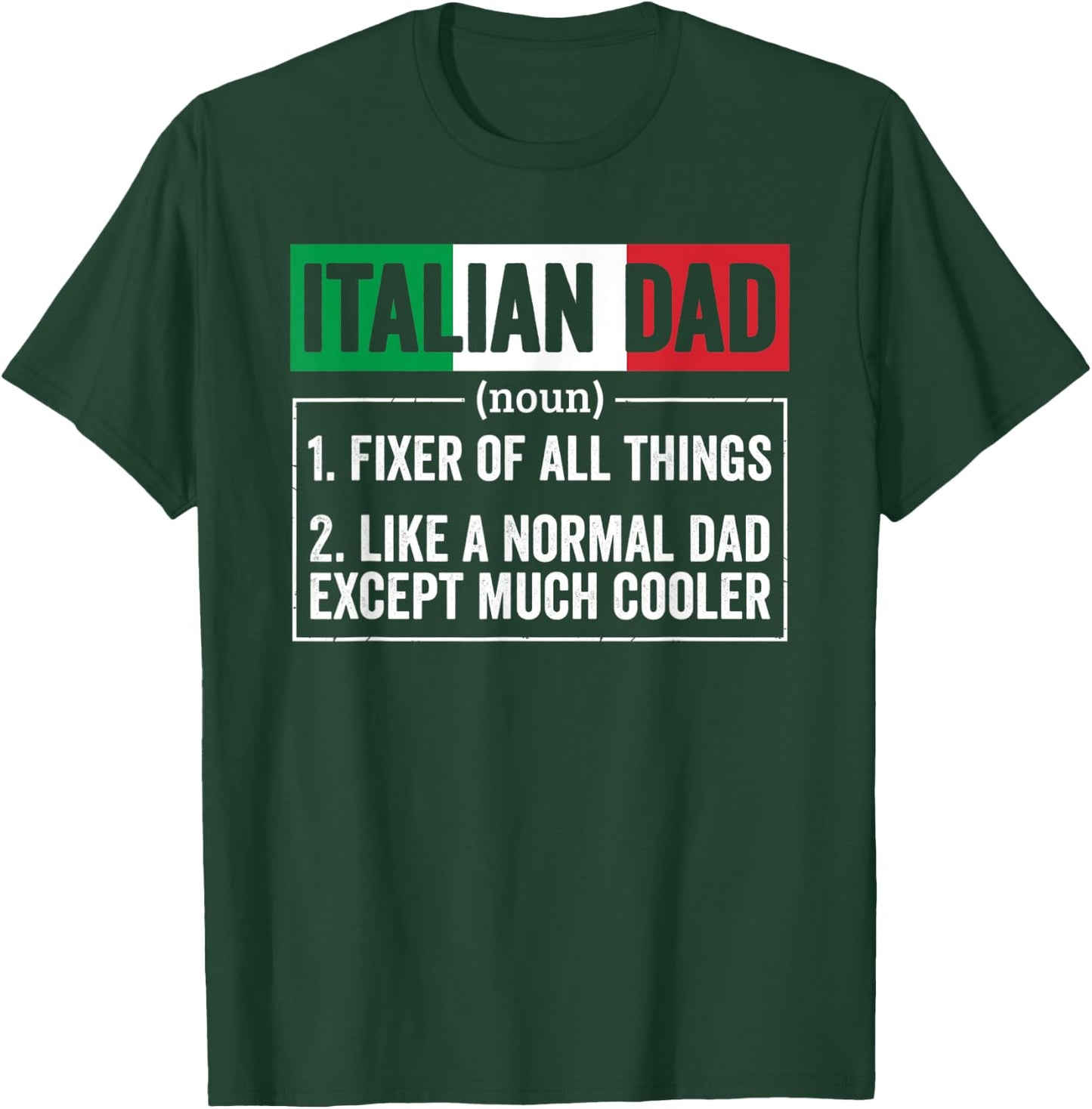 Italian Dad Noun Funny Italy Heritage T-Shirt - T-Shirt | Forest