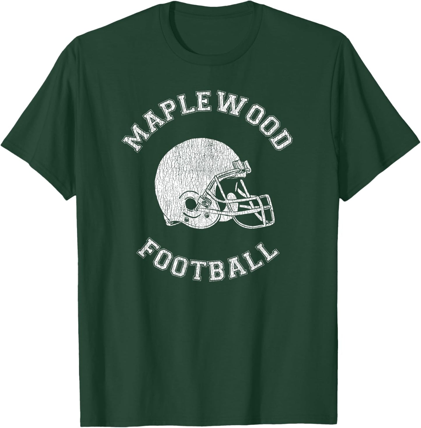 Maplewood Football Distressed 1980's Retro P.E.Dept Style T-Shirt - T-Shirt | Forest