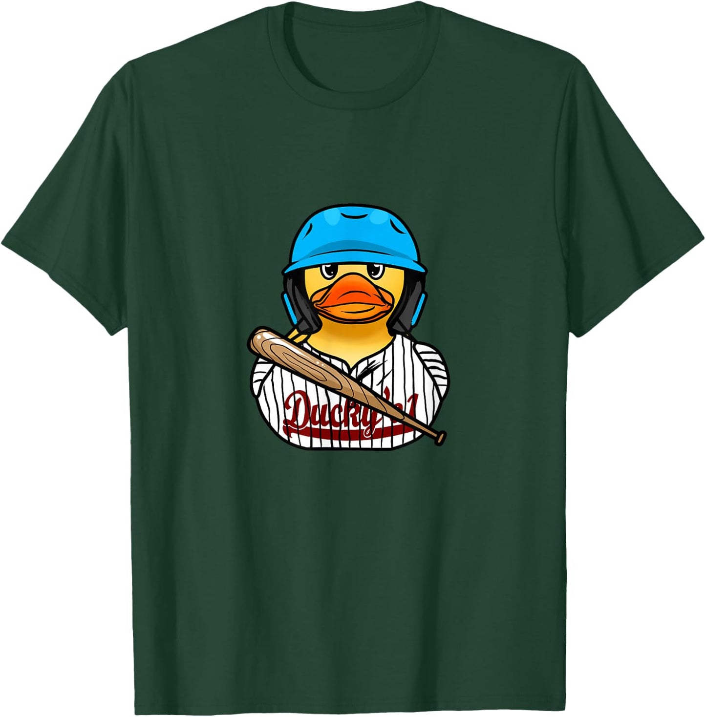 Baseball Rubber Duck Sporty T-Shirt - T-Shirt | Forest