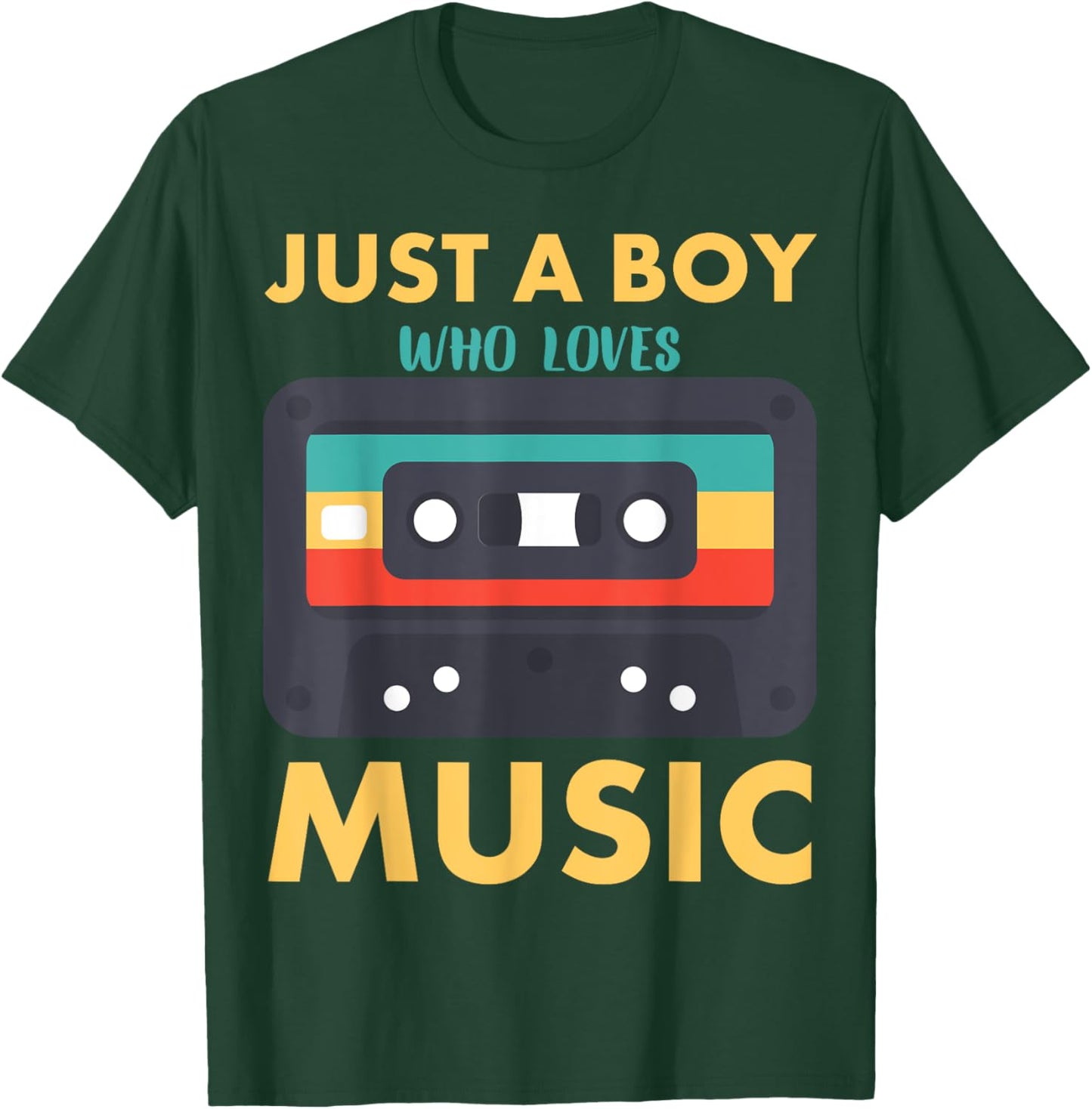 Just A Boy Who Loves Music T-Shirt - T-Shirt | Forest