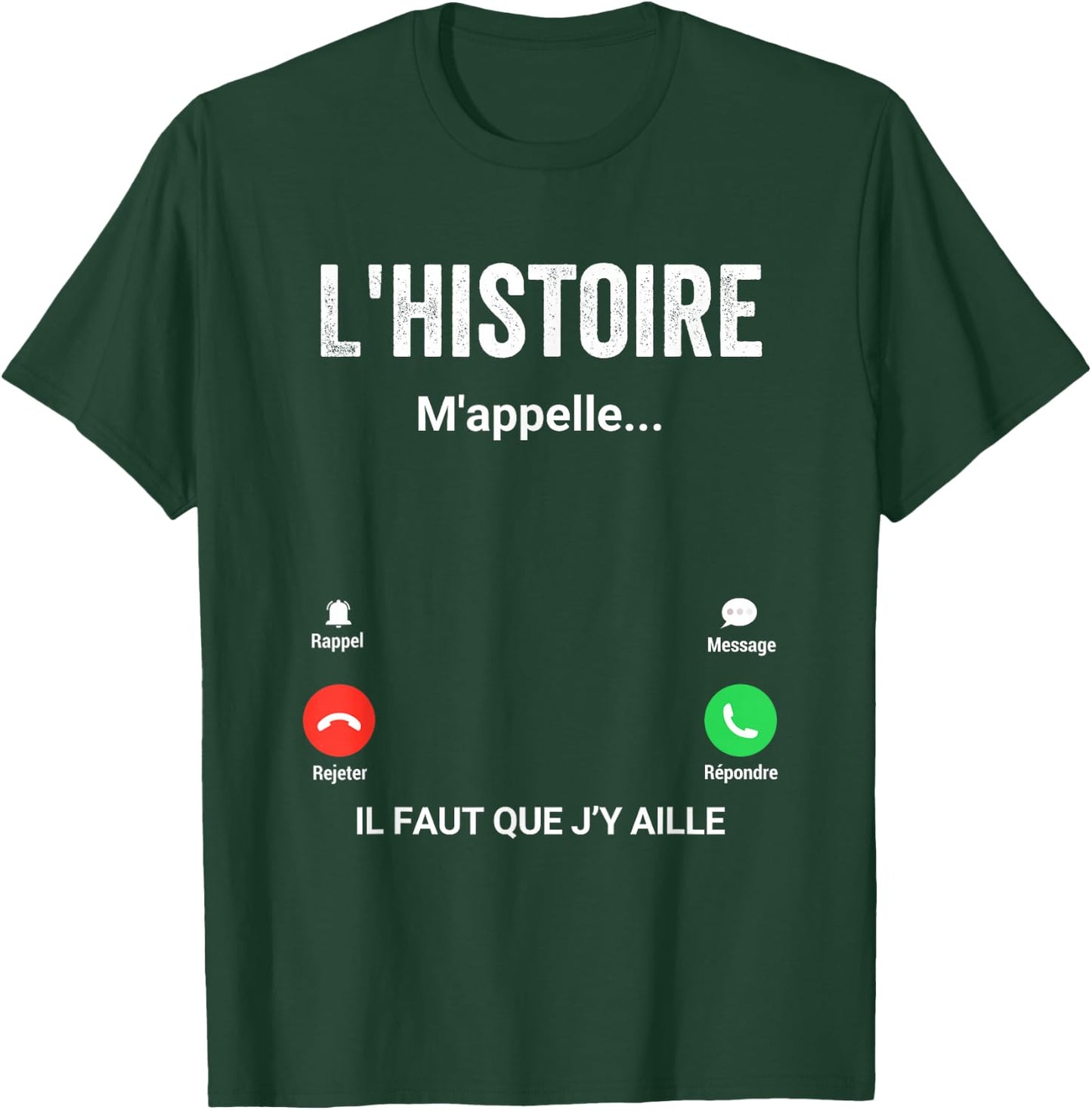 L'histoire M'appelelle Cadeau Humour Historian , Black T-Shirt - T-Shirt | Forest