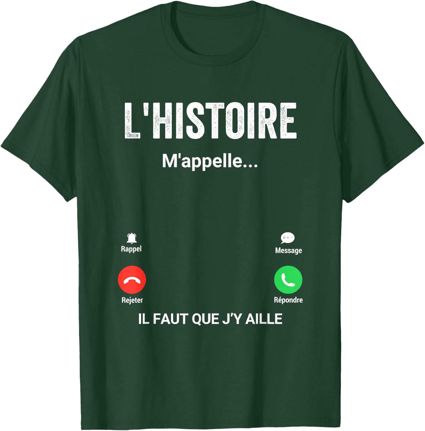 L'histoire M'appelelle Cadeau Humour Historian , Black T-Shirt - T-Shirt | Forest