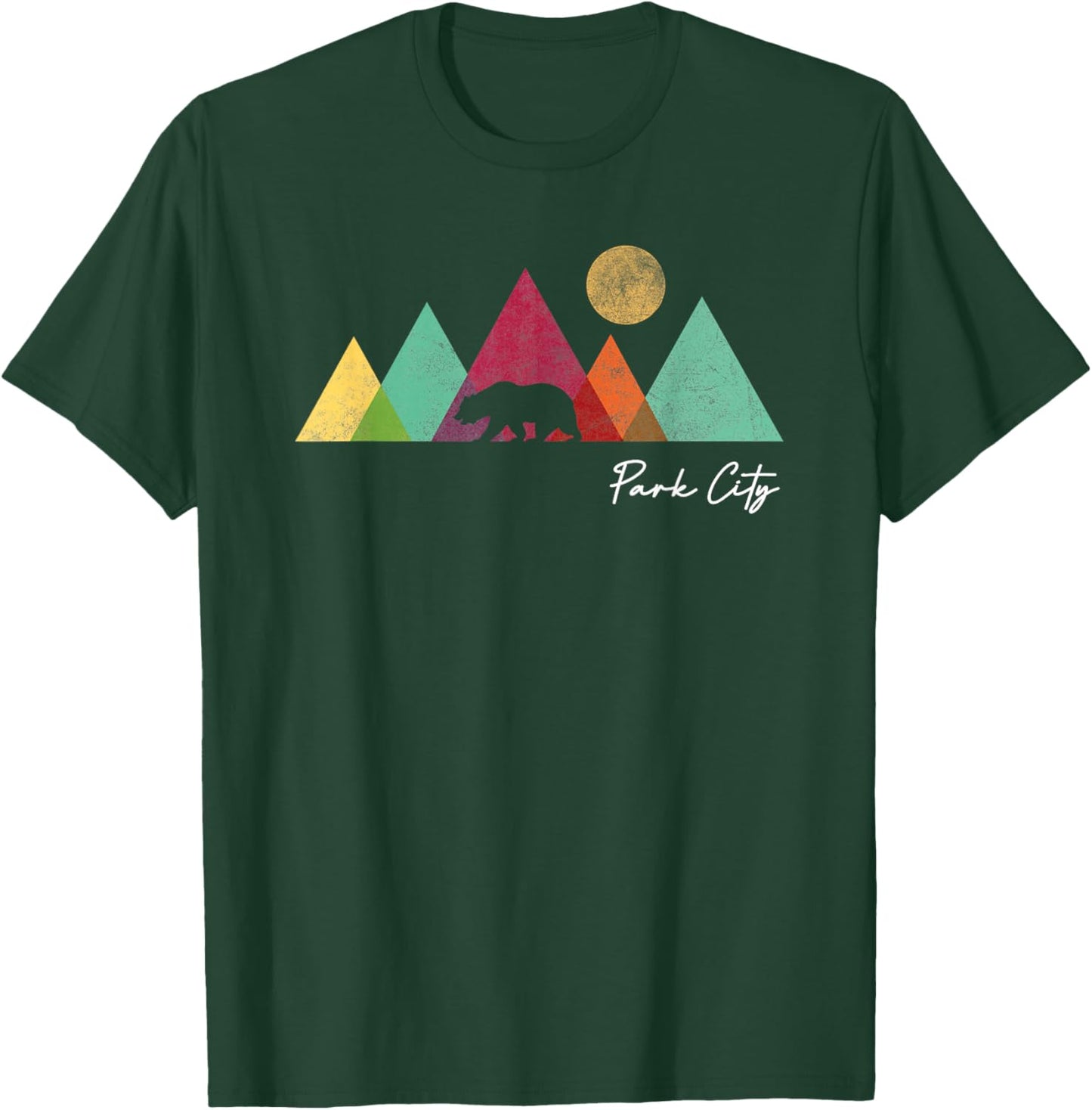 Retro Park City Utah Souvenir Mountain Hiking T-Shirt - T-Shirt | Forest