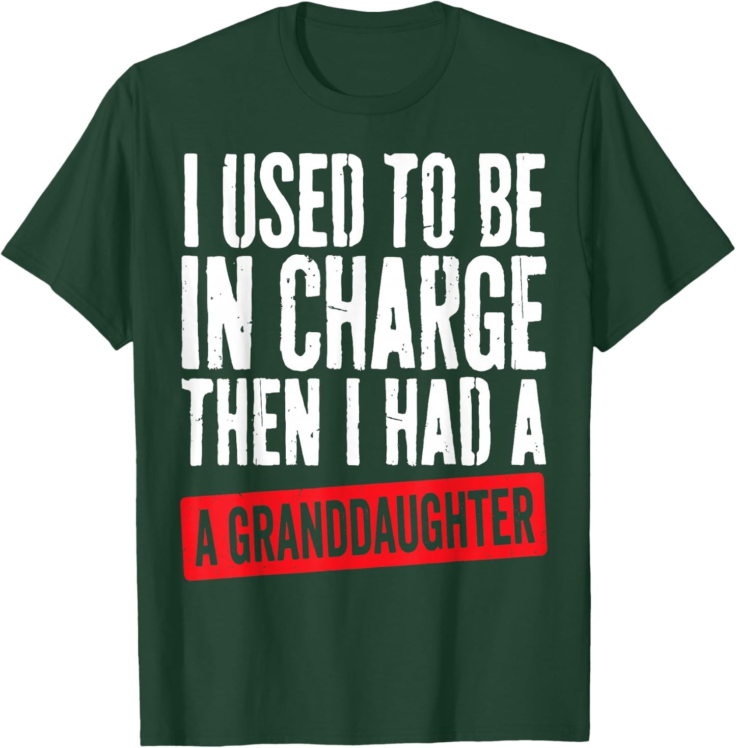 Used to Be in Charge Then Had Granddaughter Grandpa Grandma T-Shirt - T-Shirt | Forest