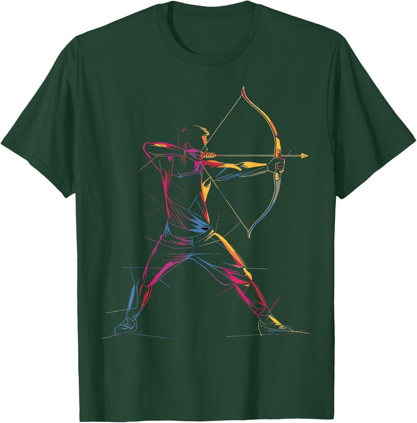 Archery Outfit Arrow and Bow Design Archer , black T-Shirt - T-Shirt | Forest