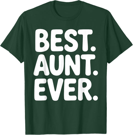 Funny Aunt Art for Aunt Auntie Promoted to Aunt Pregnancy T-Shirt - T-Shirt | Forest