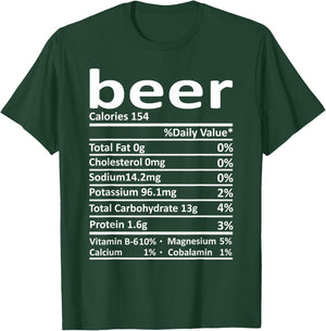 Beer Nutrition Funny Thanksgiving Costume Food Christmas T-Shirt - T-Shirt | Forest
