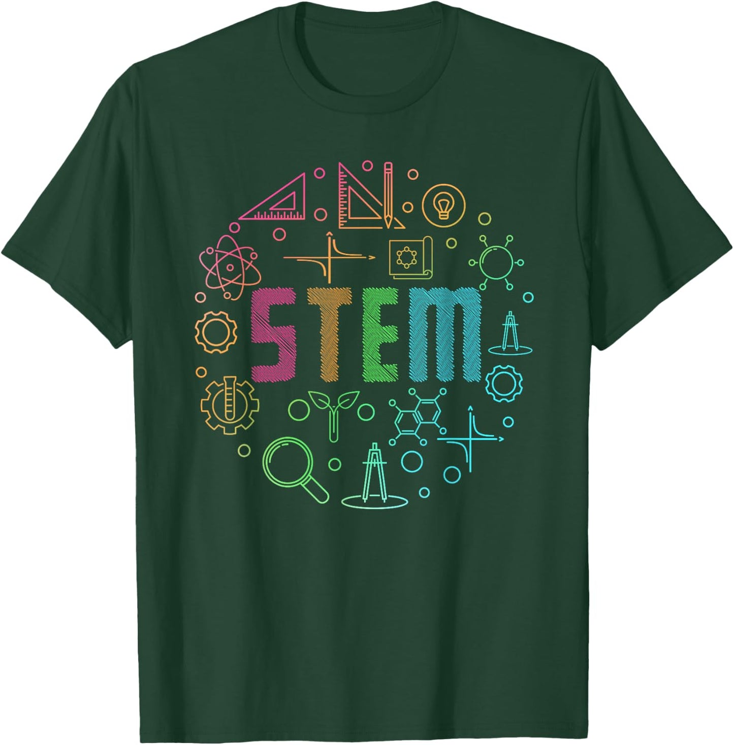 STEM Science Technology Engineering Math Teacher Gifts T-Shirt - T-Shirt | Forest