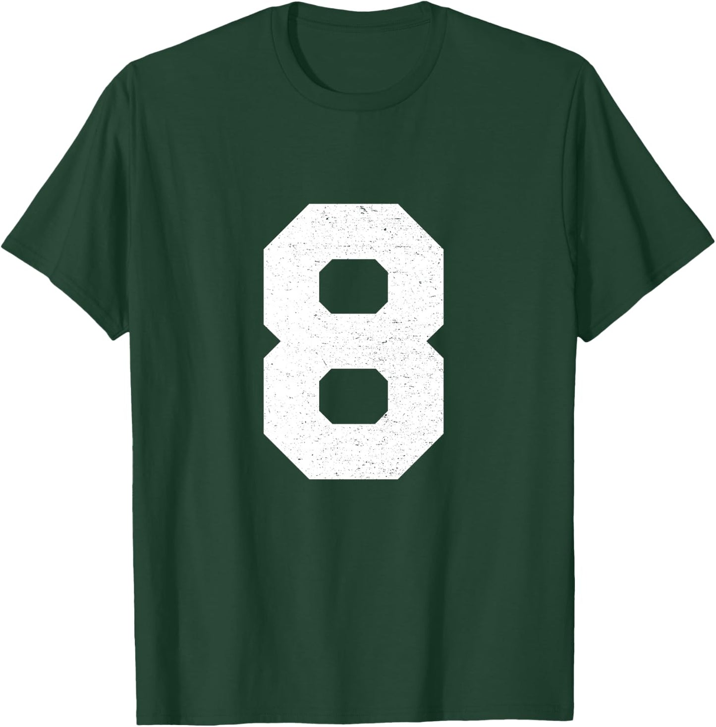 Numéro 8 en Jersey Uniforme Universitaire numéro 8, 8e Anniversaire Huit Haut de Gamme T-Shirt - T-Shirt | Forest