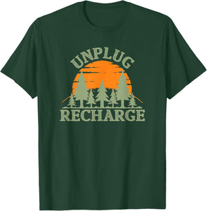Unplug Recharge Outdoors T-Shirt - T-Shirt | Forest