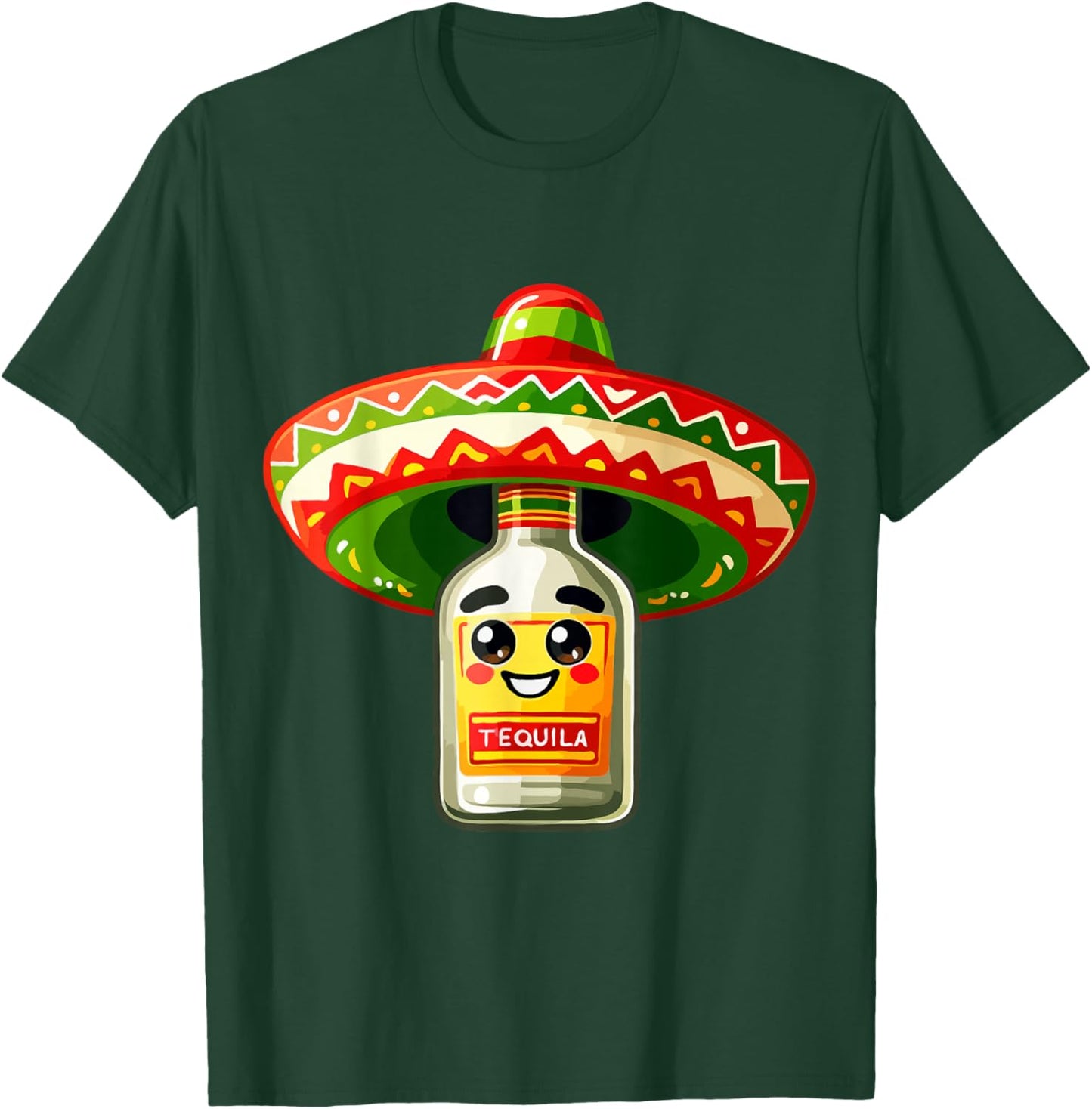 Tequila Mexican Sombrero Funny Fiesta Cinco De Mayo T-Shirt - T-Shirt | Forest