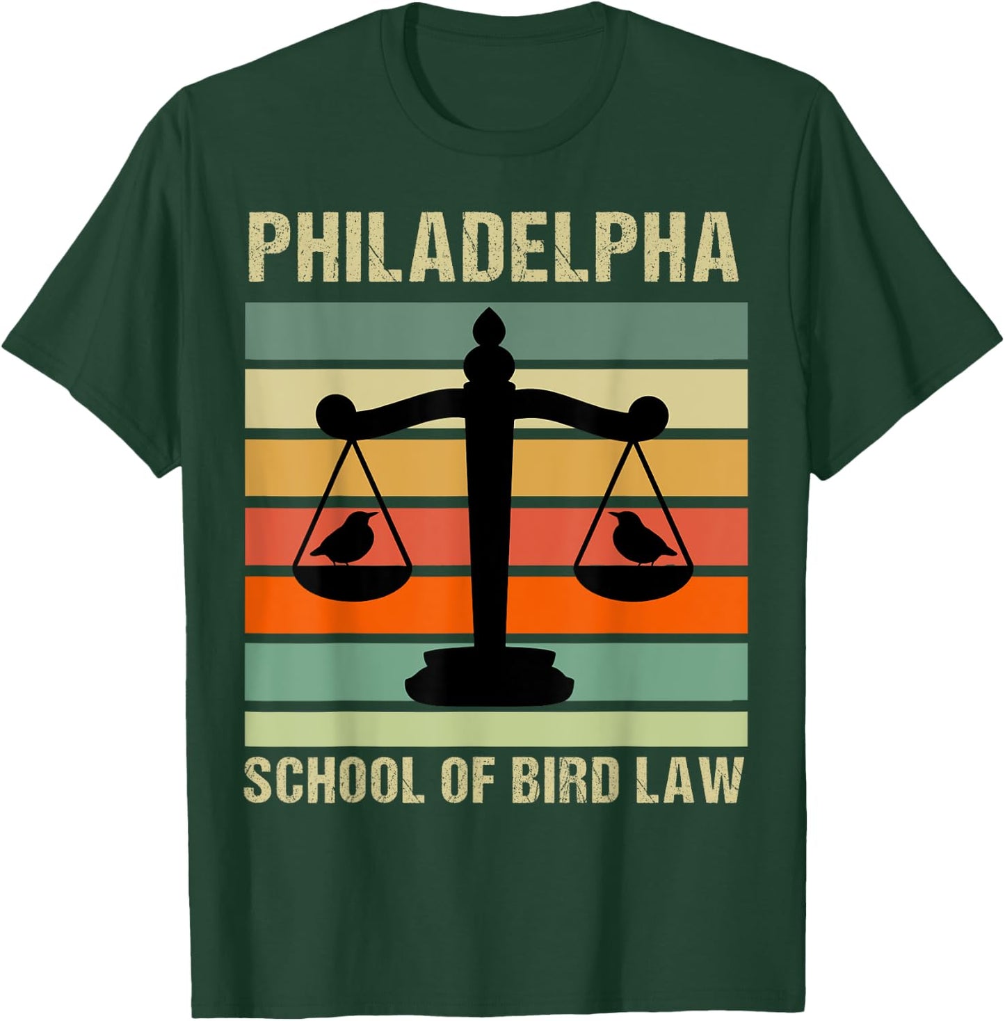 Philadelpha School Of Bird Law Retro Vintage T-Shirt - T-Shirt | Forest