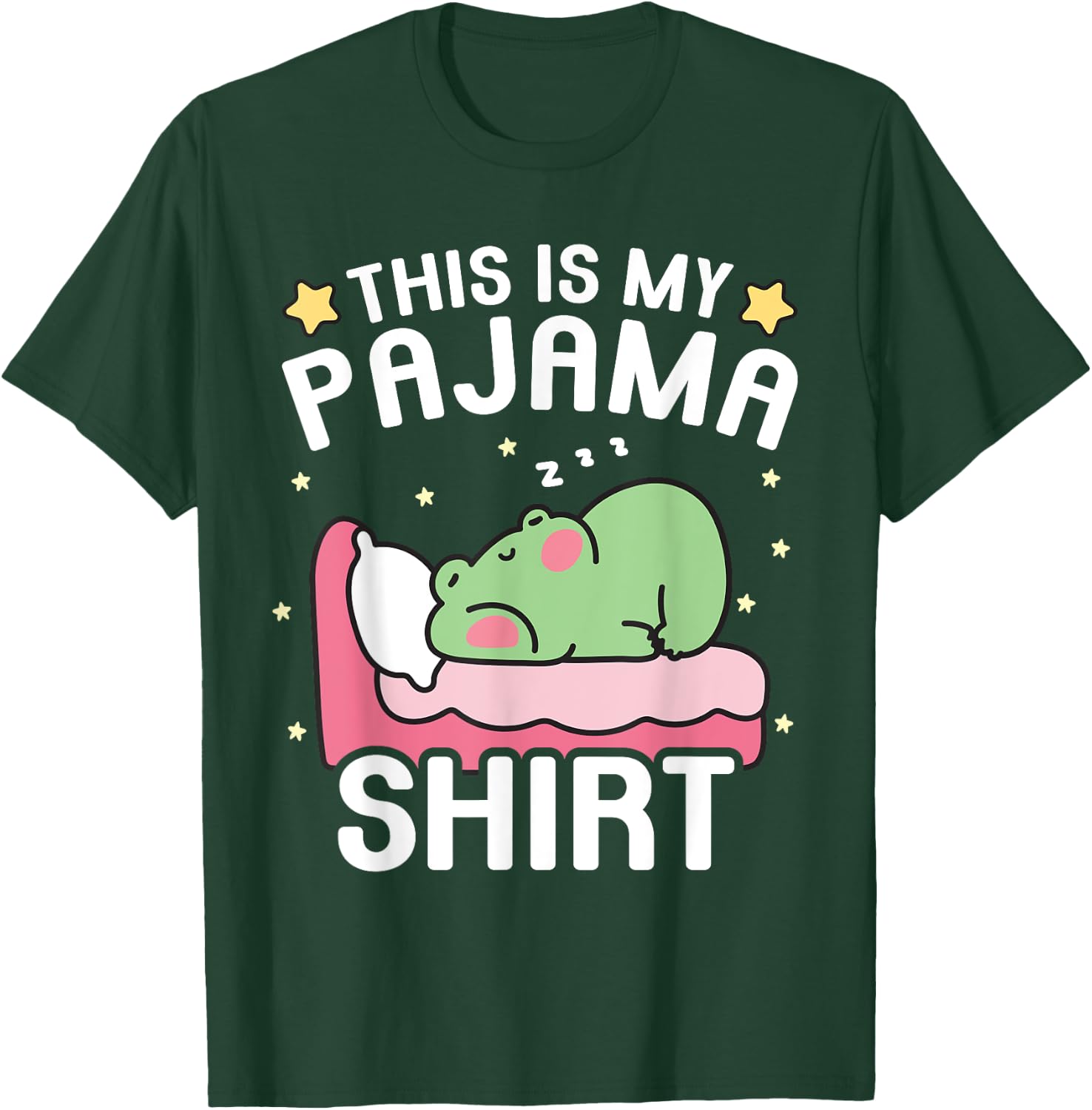 Cute PJ Teen Boys Girls PJs Funny Frog PJs This Is My Pajama T-Shirt - T-Shirt | Forest