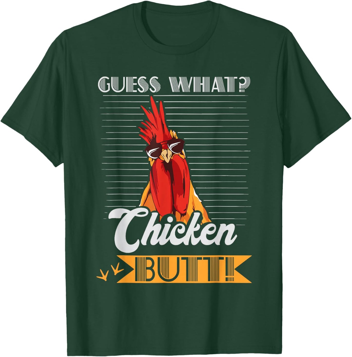 Guess What Chicken Butt Funny Chicken Meme Chicken Lovers T-Shirt - T-Shirt | Forest
