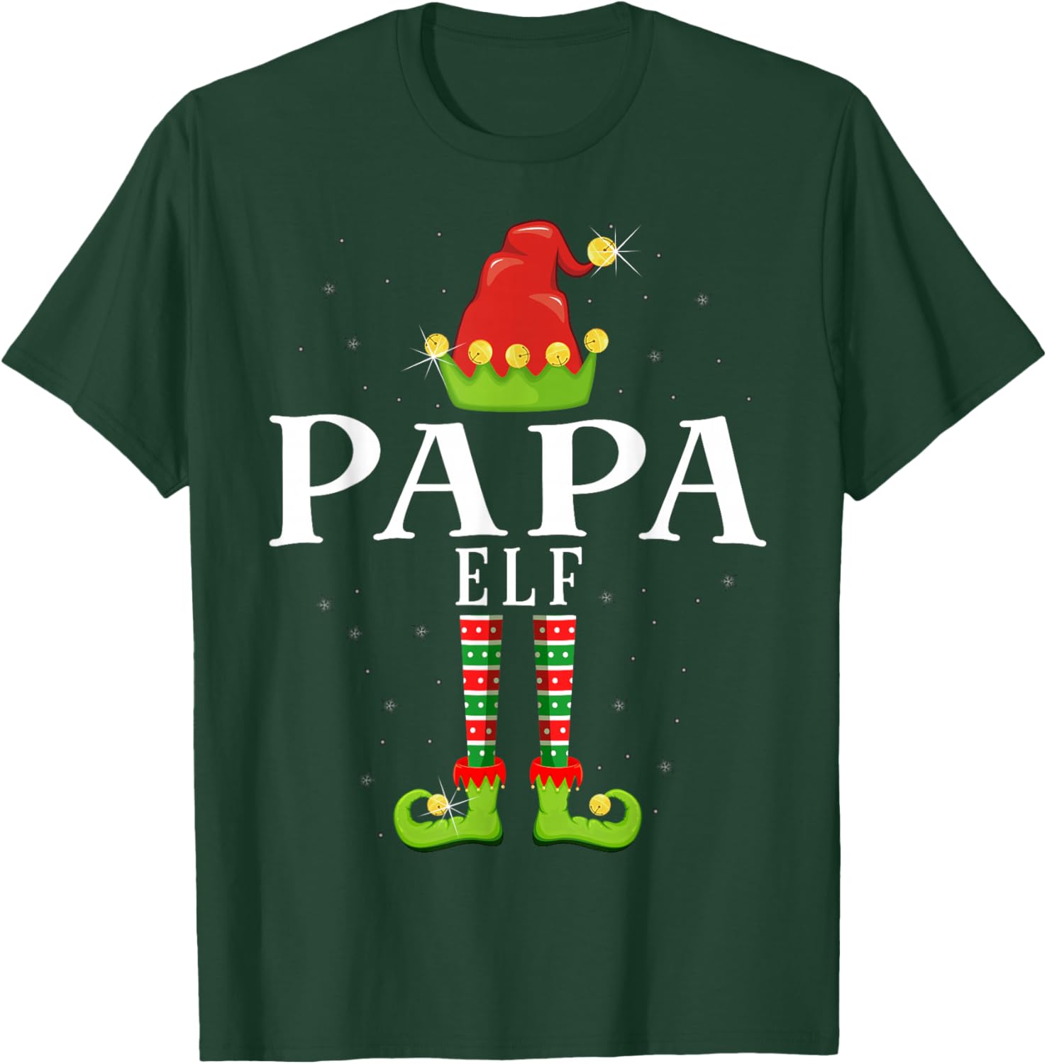 Papa Elf Christmas Matching Xmas Pajama T-Shirt - T-Shirt | Forest