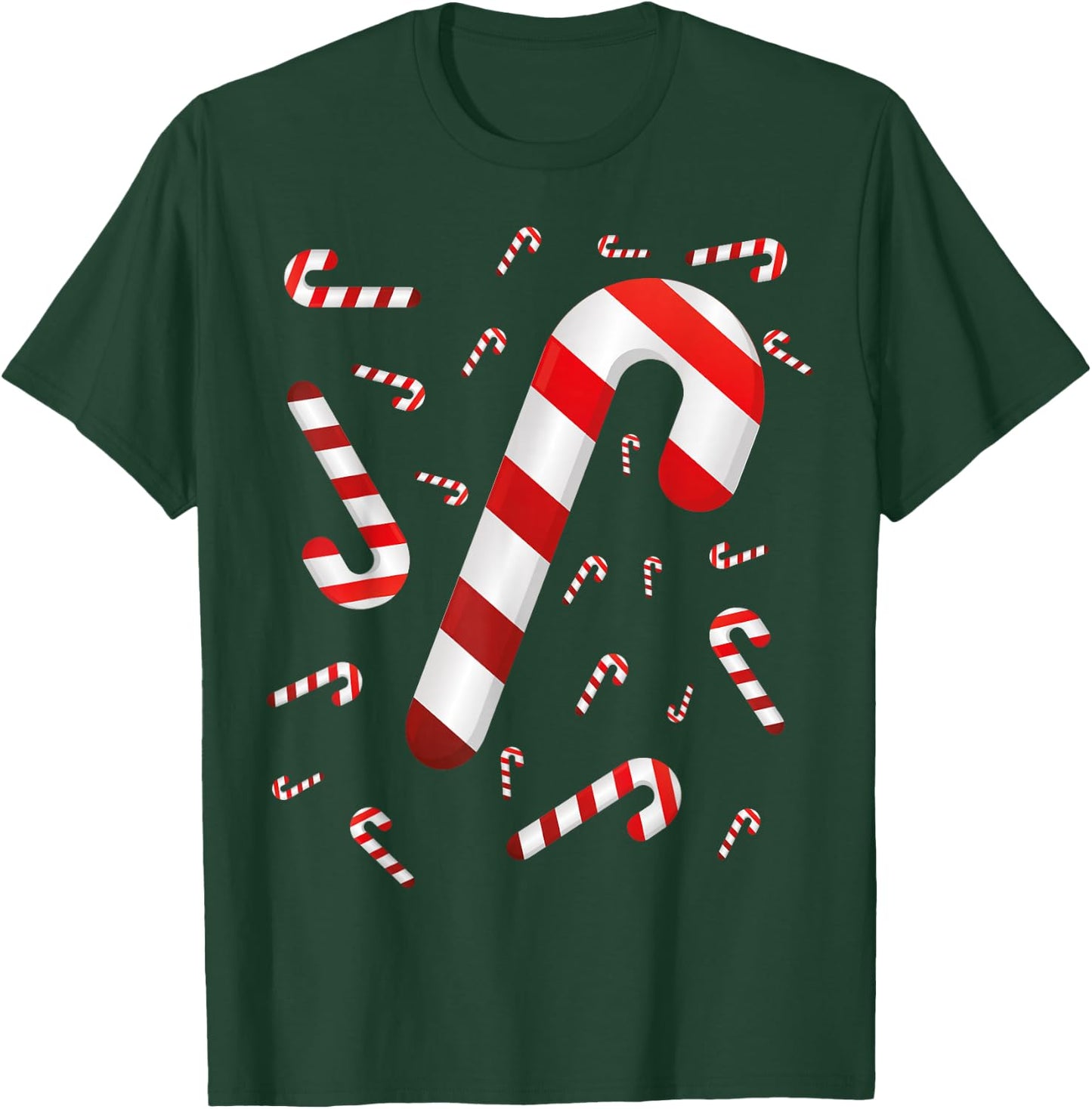 Candy Cane Merry and Bright Red and White Candy Costume T-Shirt - T-Shirt | Forest