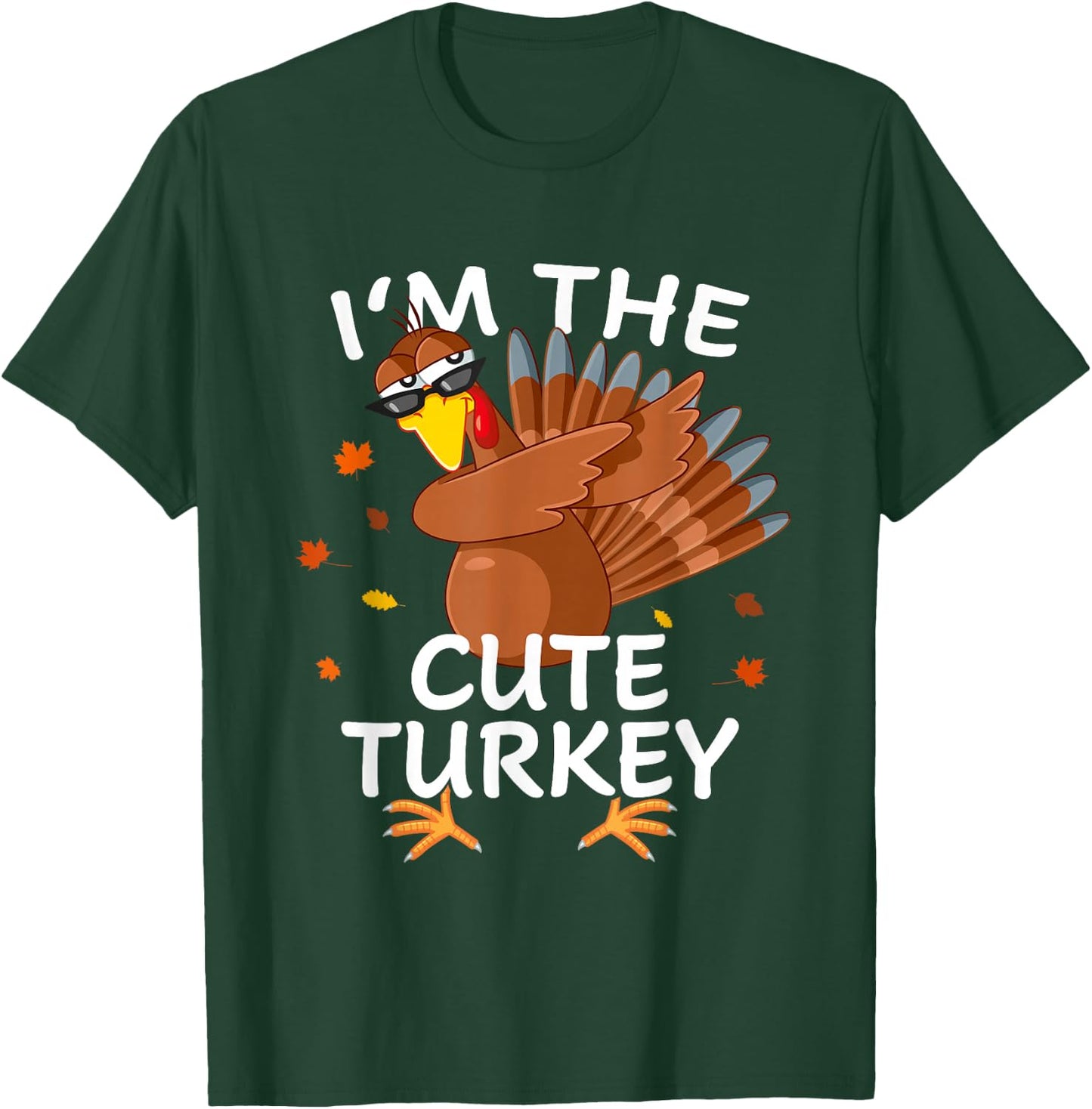 Cute Turkey Matching Outfit Thanksgiving Pajamas Family T-Shirt - T-Shirt | Forest