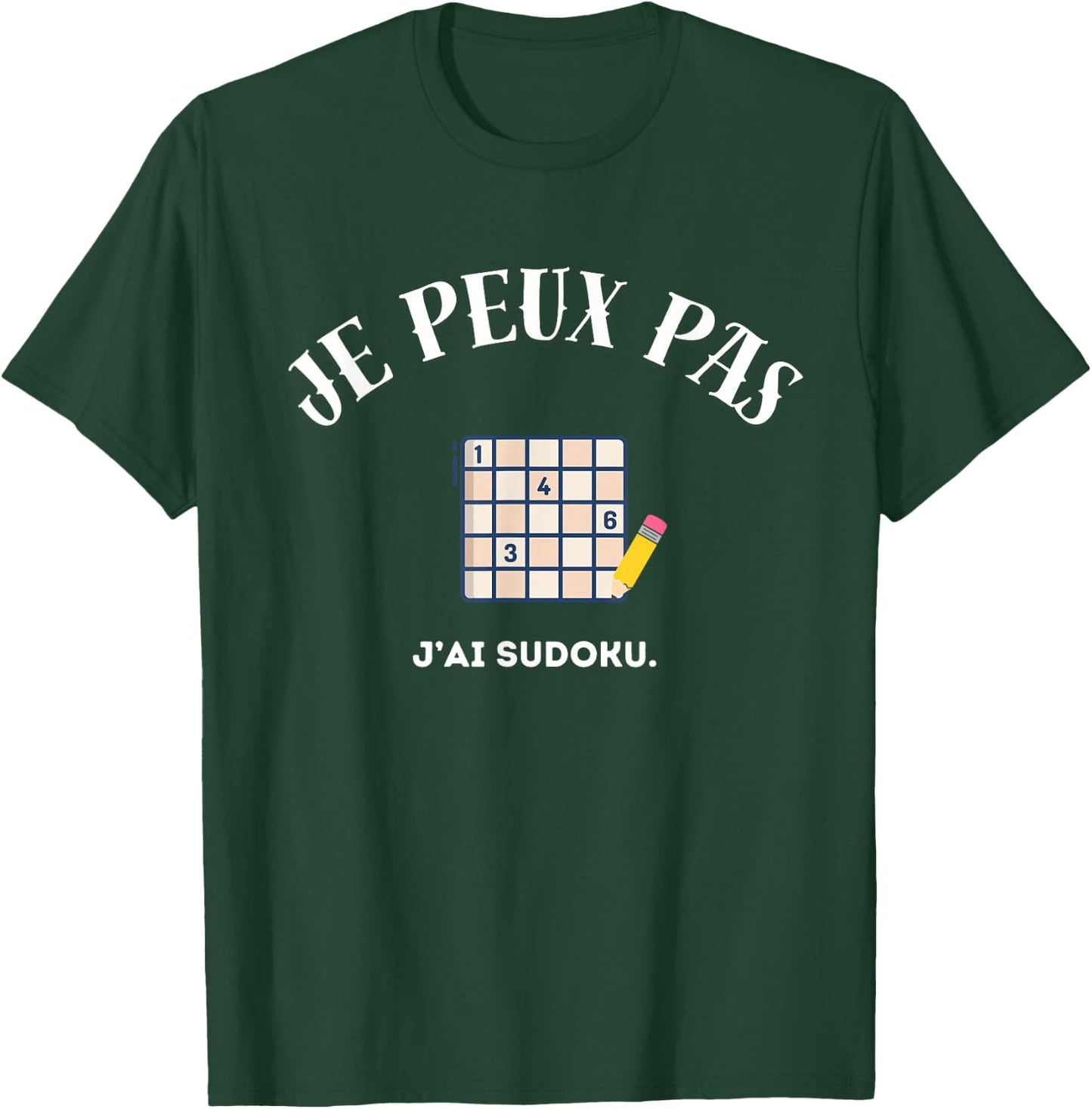 I Can't, I Sudoku , Black, S T-Shirt - T-Shirt | Forest