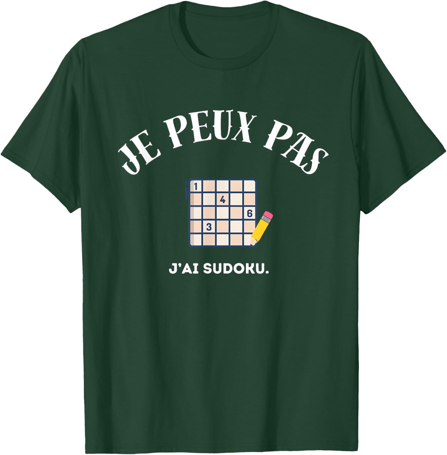 I Can't, I Sudoku , Black, S T-Shirt - T-Shirt | Forest